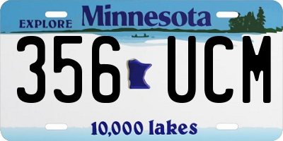 MN license plate 356UCM