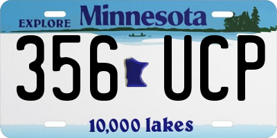 MN license plate 356UCP