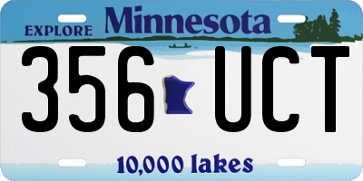 MN license plate 356UCT