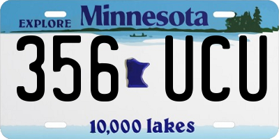 MN license plate 356UCU