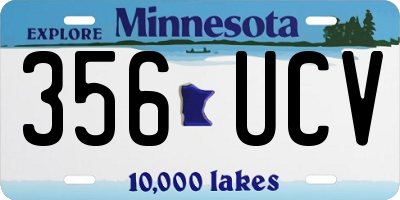 MN license plate 356UCV