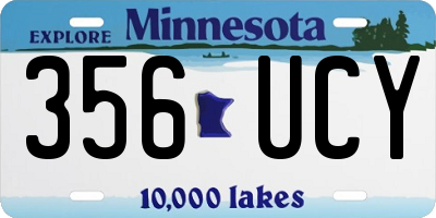 MN license plate 356UCY