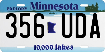 MN license plate 356UDA
