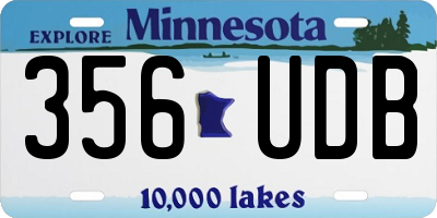 MN license plate 356UDB