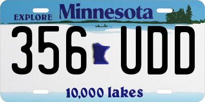 MN license plate 356UDD