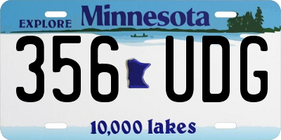 MN license plate 356UDG