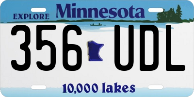 MN license plate 356UDL
