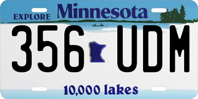 MN license plate 356UDM