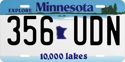 MN license plate 356UDN