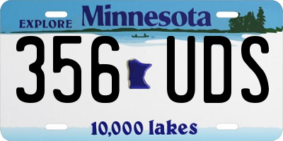 MN license plate 356UDS