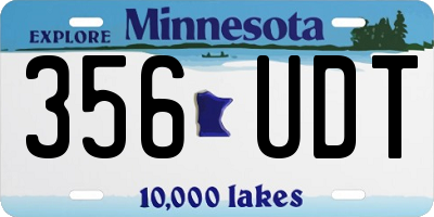 MN license plate 356UDT