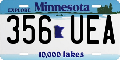 MN license plate 356UEA