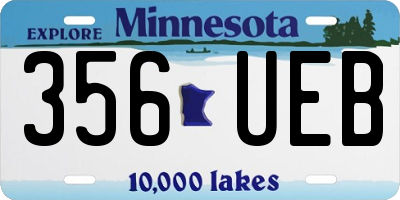 MN license plate 356UEB