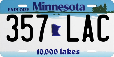 MN license plate 357LAC