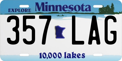 MN license plate 357LAG