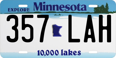 MN license plate 357LAH