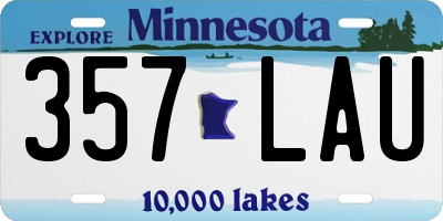 MN license plate 357LAU