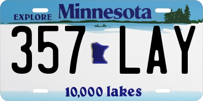 MN license plate 357LAY
