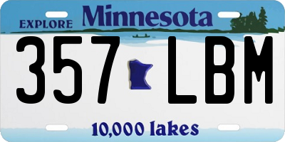 MN license plate 357LBM