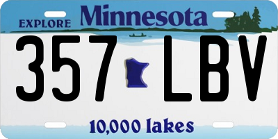 MN license plate 357LBV