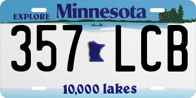 MN license plate 357LCB