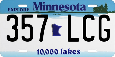 MN license plate 357LCG