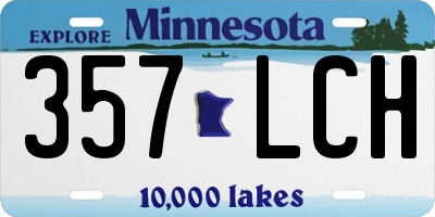 MN license plate 357LCH