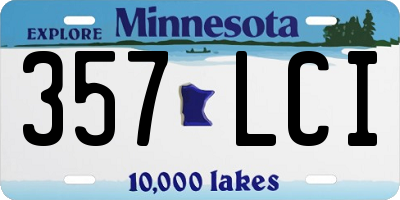 MN license plate 357LCI