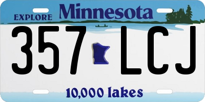 MN license plate 357LCJ