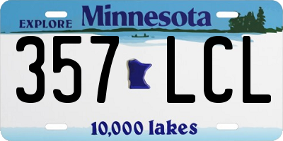 MN license plate 357LCL