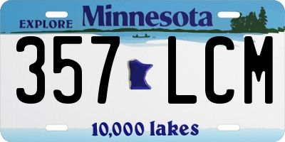 MN license plate 357LCM