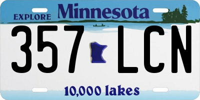 MN license plate 357LCN