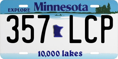 MN license plate 357LCP