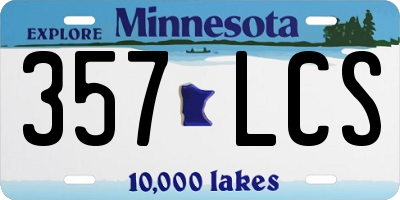 MN license plate 357LCS