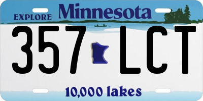 MN license plate 357LCT