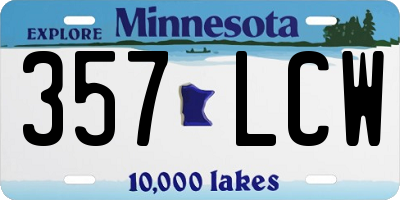 MN license plate 357LCW