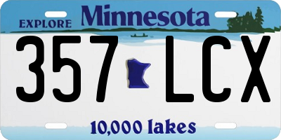MN license plate 357LCX