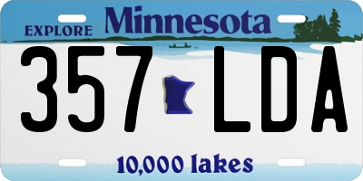 MN license plate 357LDA