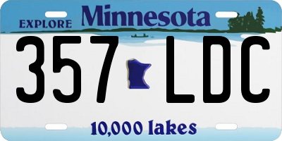 MN license plate 357LDC