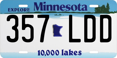 MN license plate 357LDD