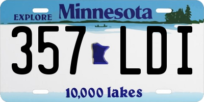 MN license plate 357LDI