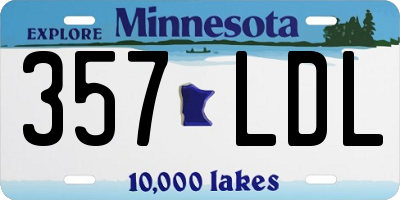 MN license plate 357LDL