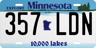 MN license plate 357LDN