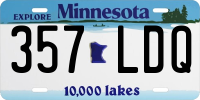 MN license plate 357LDQ
