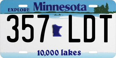 MN license plate 357LDT