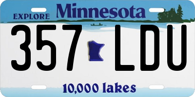 MN license plate 357LDU