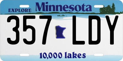 MN license plate 357LDY
