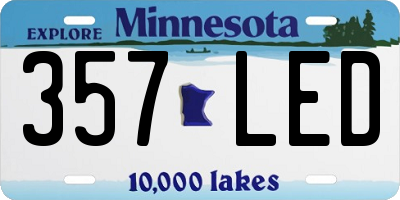 MN license plate 357LED