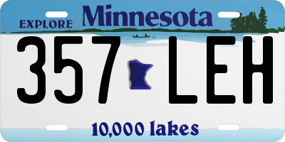 MN license plate 357LEH
