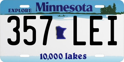 MN license plate 357LEI